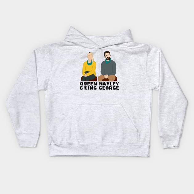 Queen Hayley & King George Australian Survivor Brains VS Brawn Kids Hoodie by katietedesco